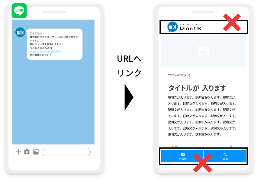 SNS（公式LINE・X）にAppUpで作成したページをリンク！