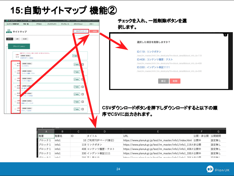 自動サイトマップ機能